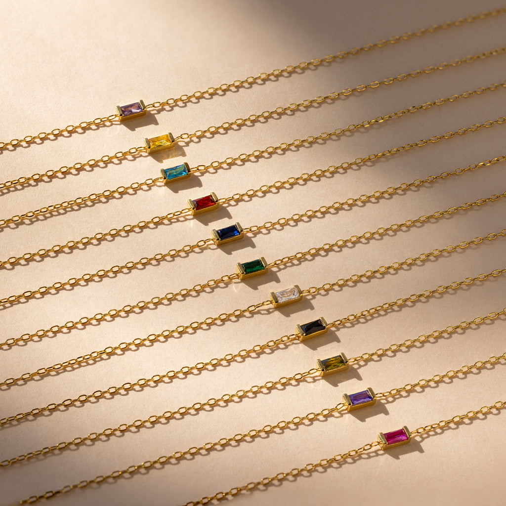 Baguette Birthstone Bracelet