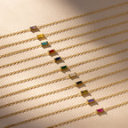 Baguette Birthstone Bracelet