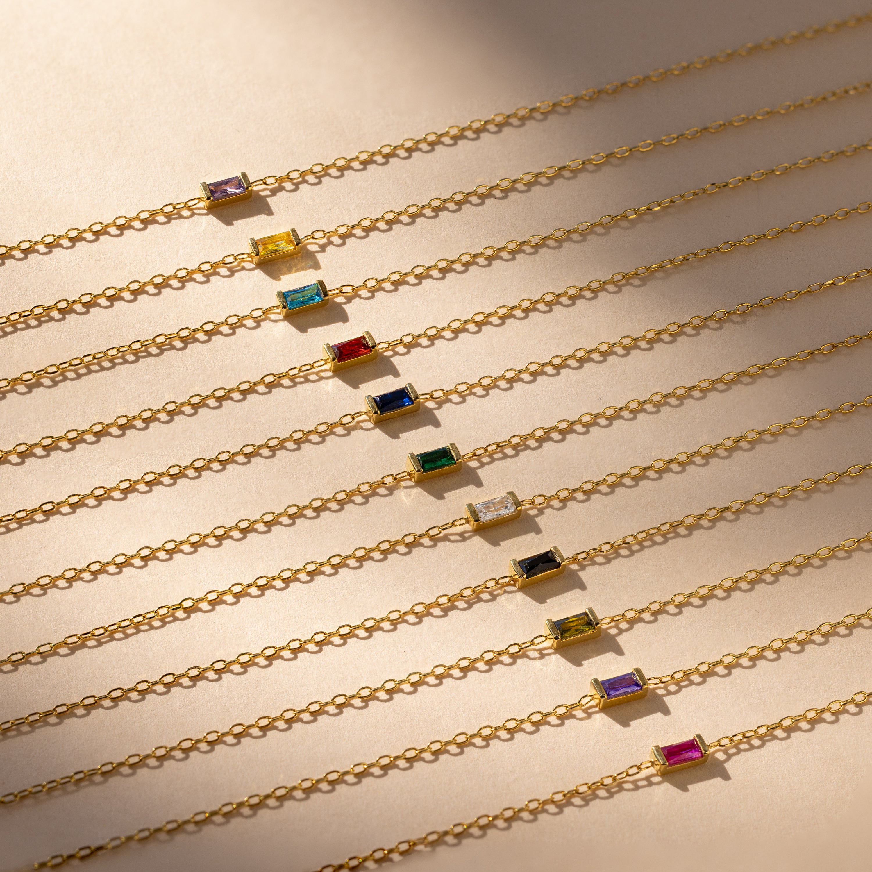 Baguette Birthstone Bracelet