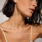 Solid Gold Pear Lab-Grown Padparadscha Sapphire Charm