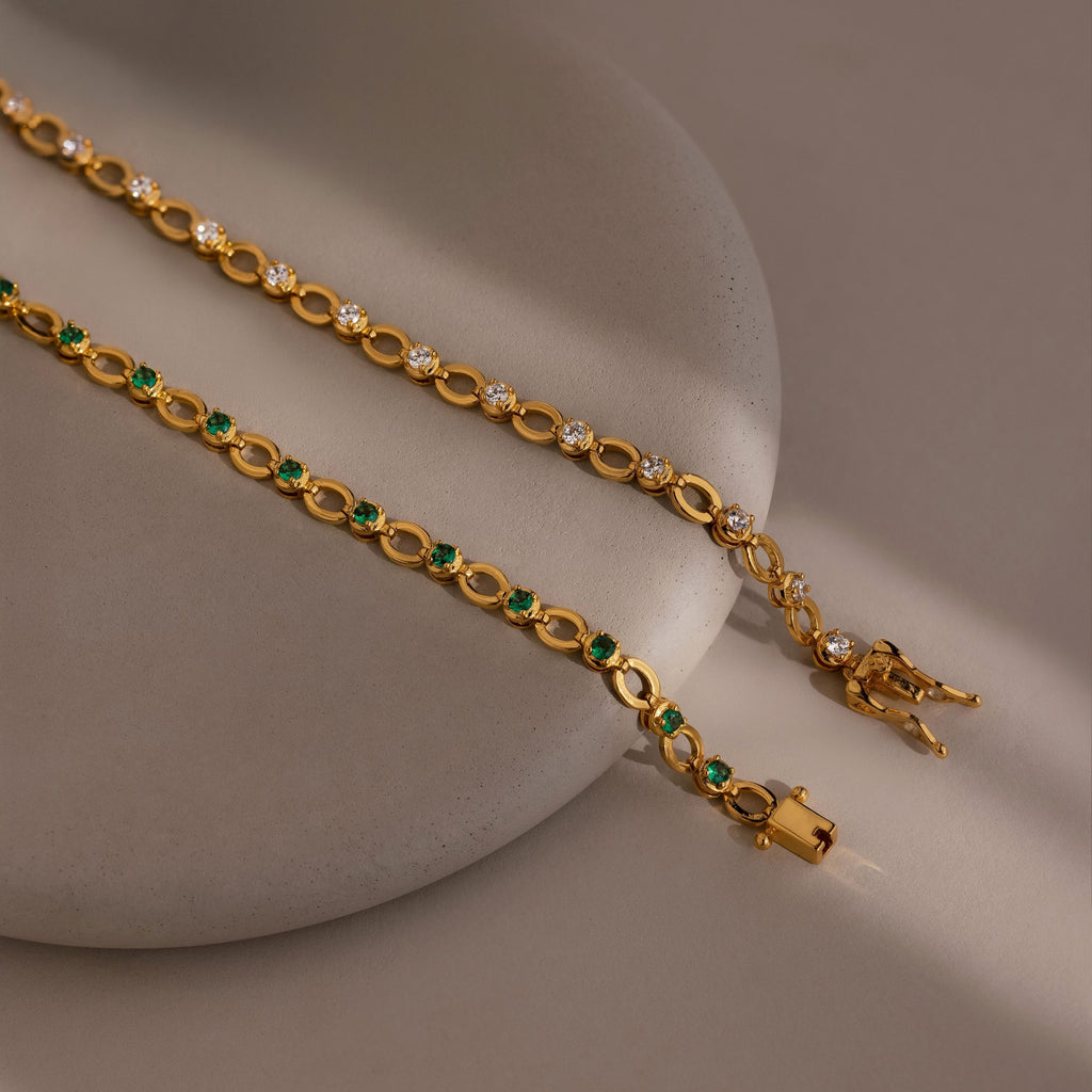 Gemstone Chain Tennis Bracelet