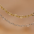 Bracelet chaîne à maillons cœur
