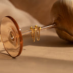 Flat Back Chain Earrings in 18K Gold