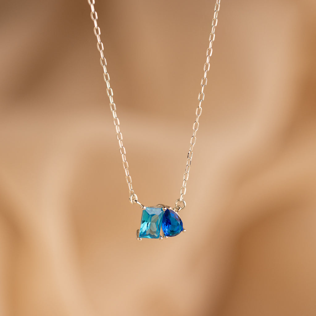 Toi et Moi Birthstone Necklace