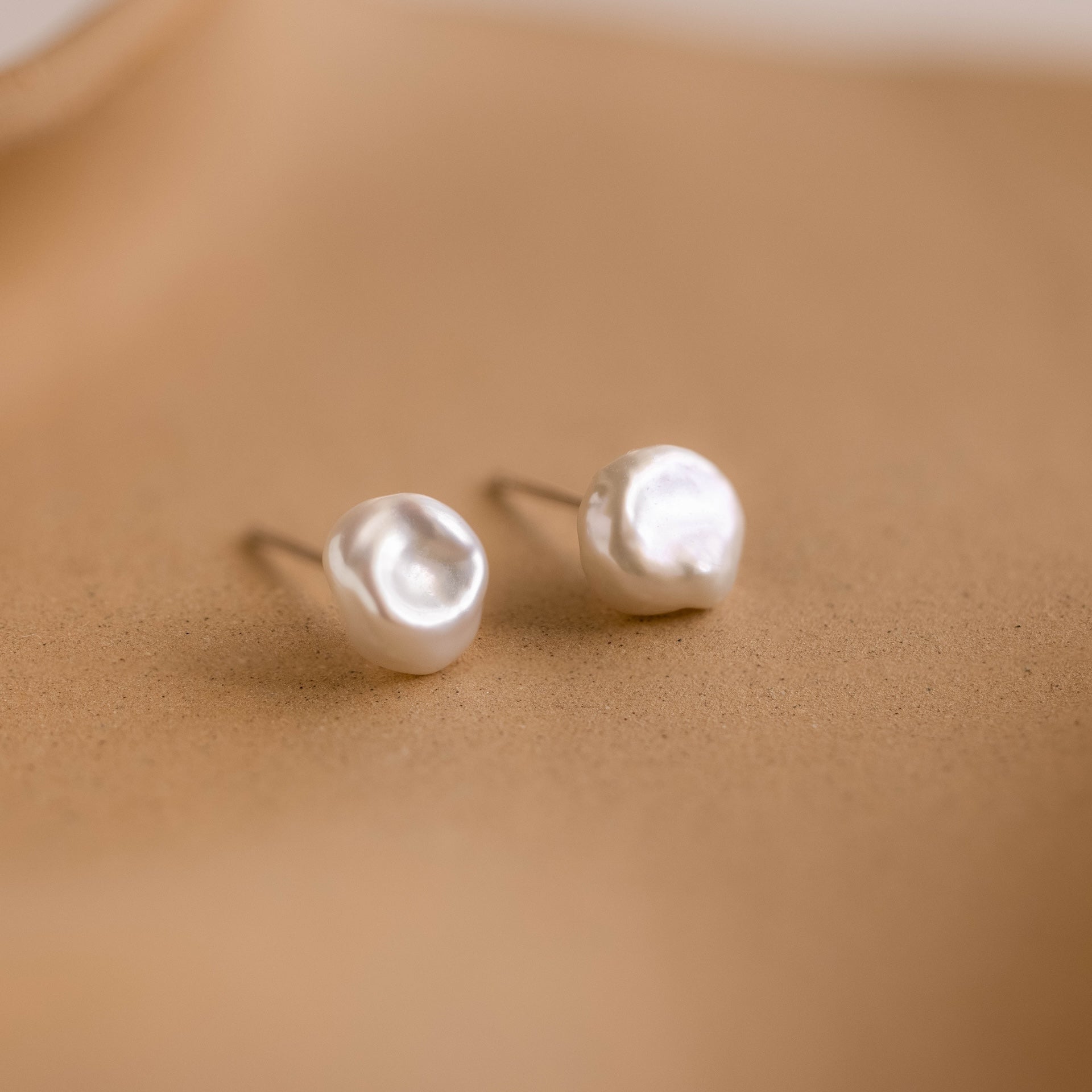 Freshwater Pearl Studs in Silver