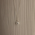 The Padlock Necklace features a silver chain with a small E-engraved pendant, offering a subtle and stylish fashion statement against a textured, light background.