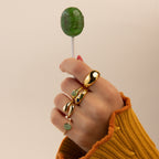 Mixed Birthstone Dome Ring