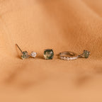 Agate Earrings Set in Silver