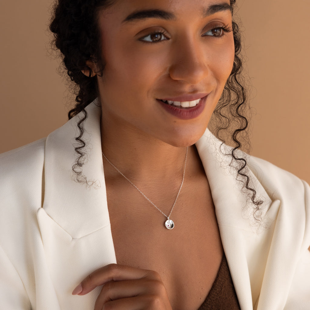 Collier avec empreinte de main de bébé