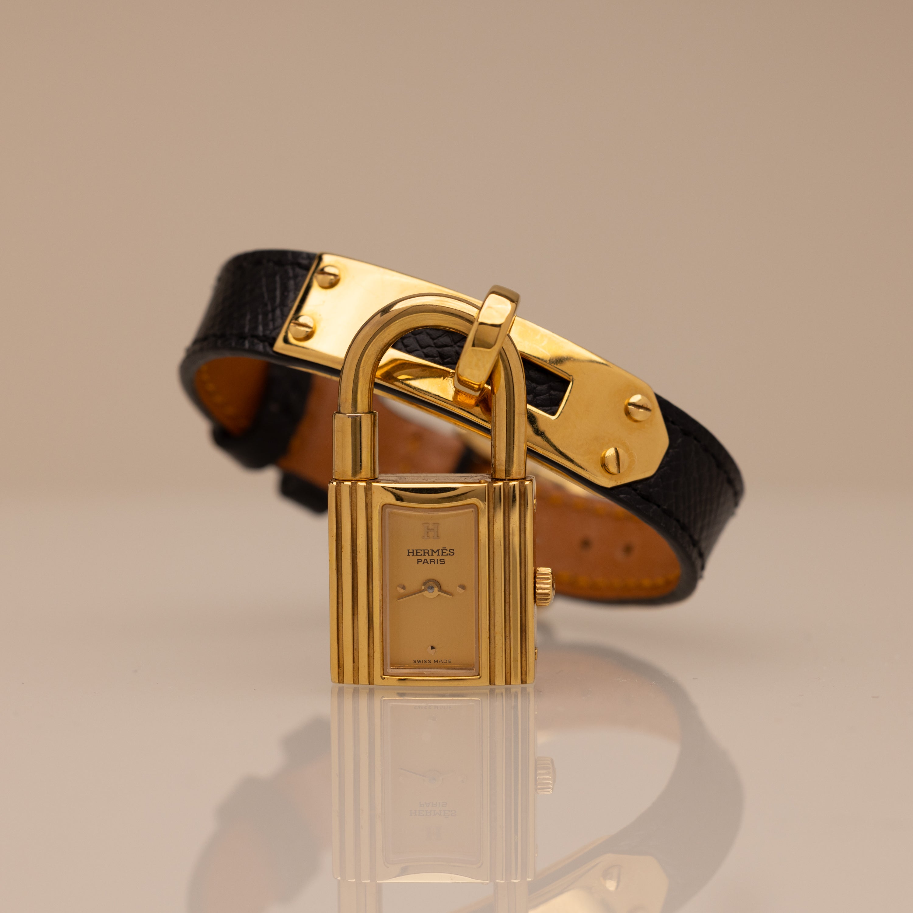 Vintage Hermes Swiss Kelly II Lock Watch