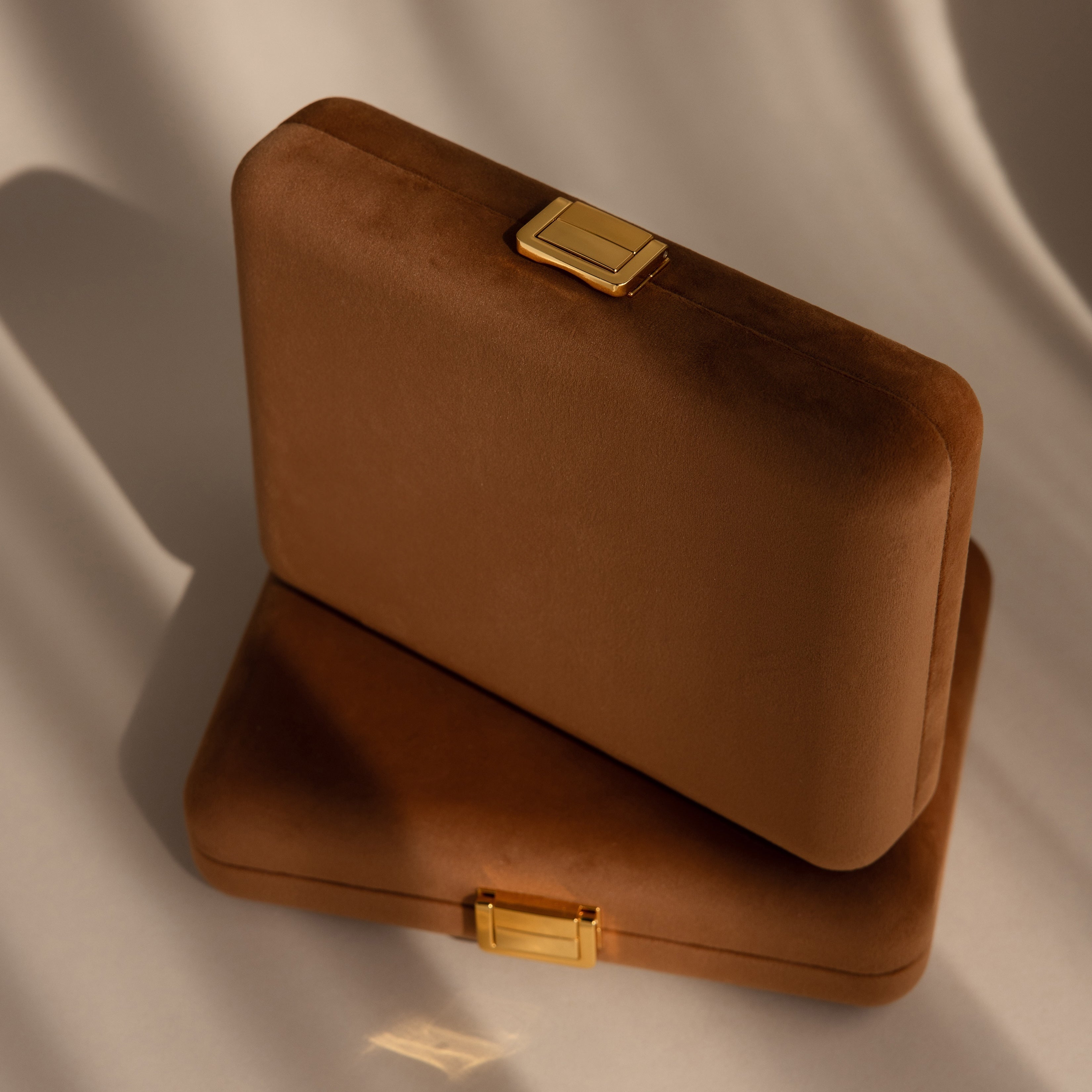 Boîte à bijoux rectangulaire en velours