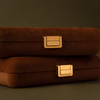 Boîte à bijoux rectangulaire en velours