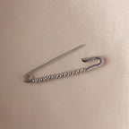 Beaded Charm Pin in Silver