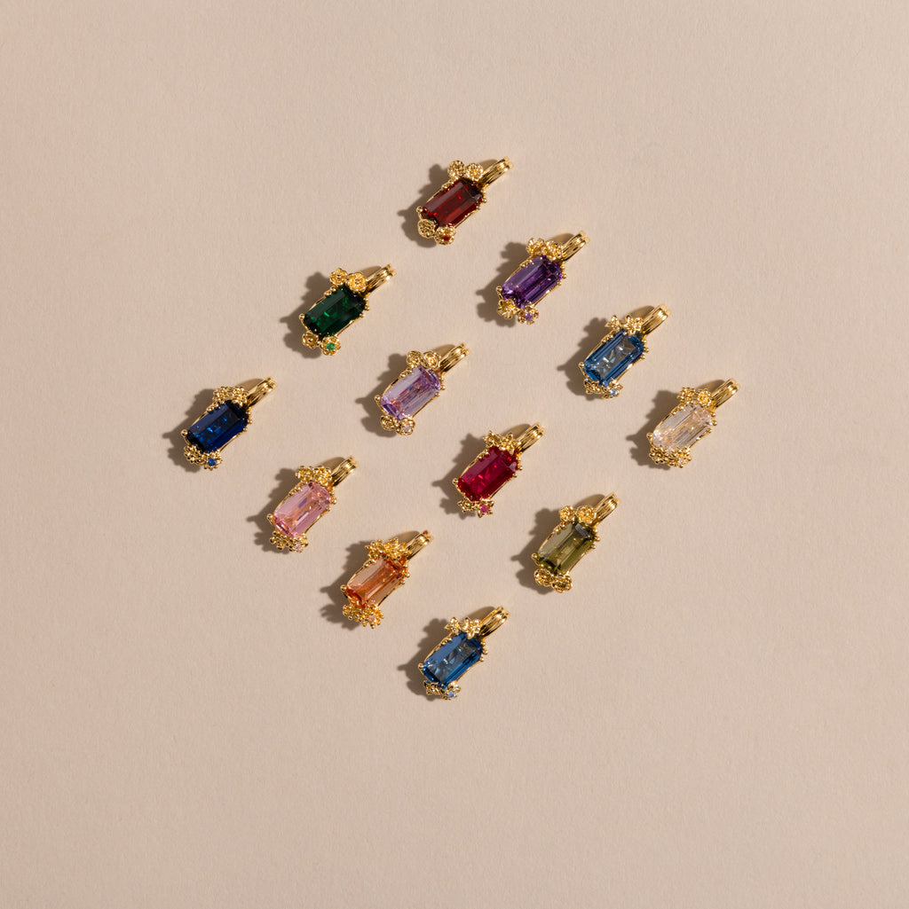 Floral Diamond Charm