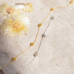 Flower Child Necklace & Bracelet Set in Silver