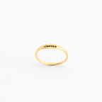 Skinny Birth Flower Ring in 18K Gold
