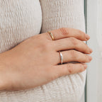 Bague fine en argent sterling avec fleur