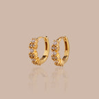 Diamond Cluster Huggies in 18K Gold