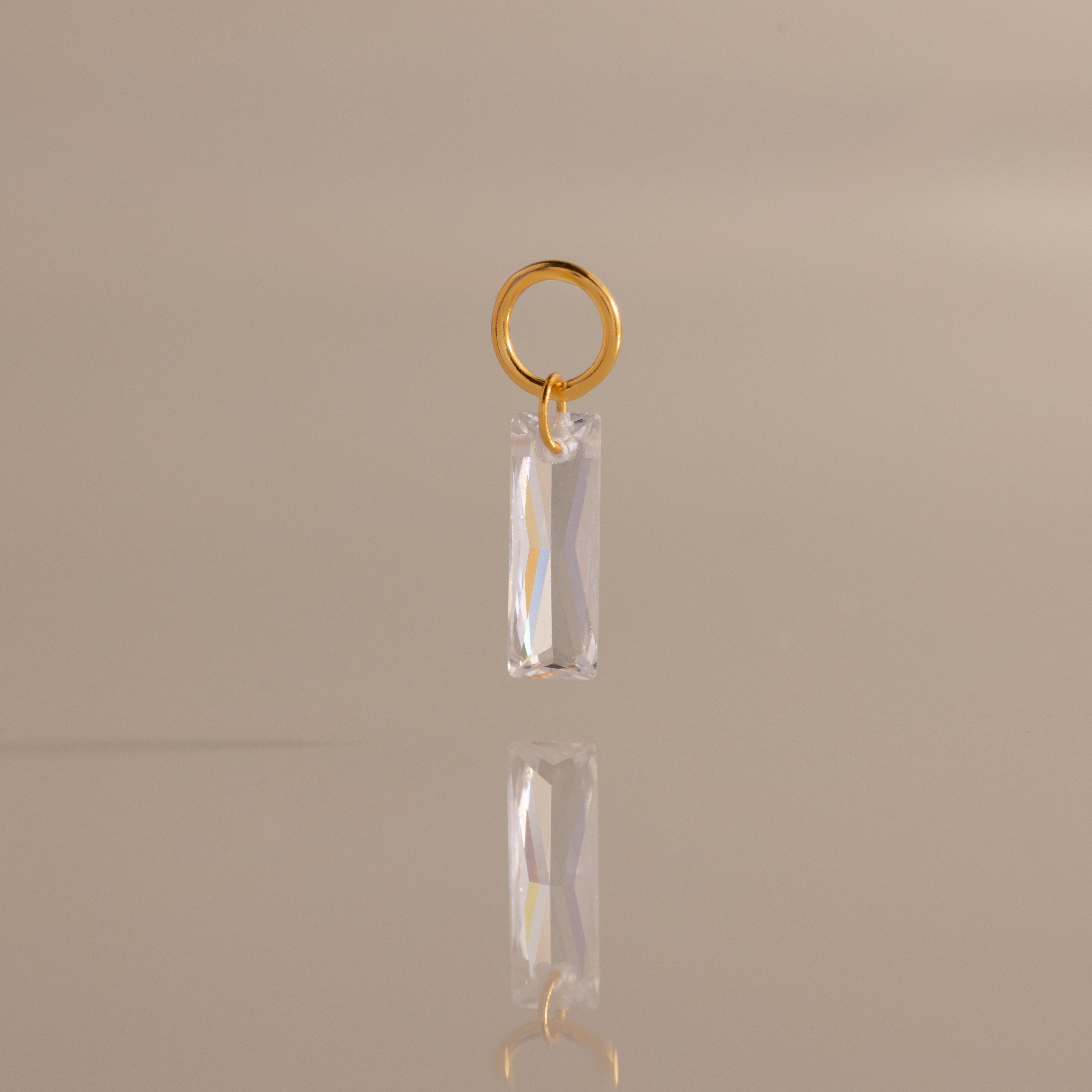 Skinny Baguette Diamond Charm