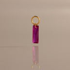 Skinny Baguette Ruby Charm