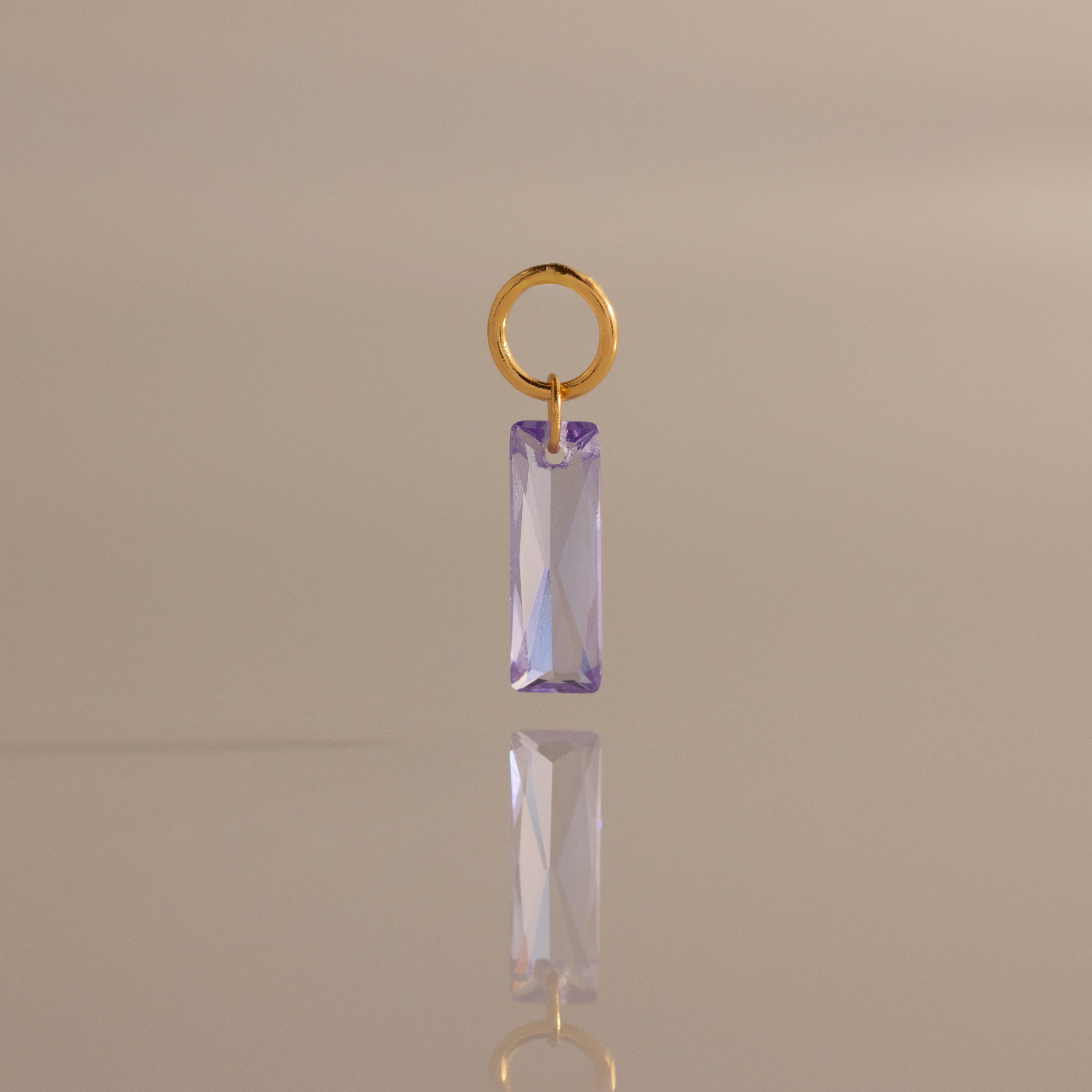 Skinny Baguette Alexandrite Charm