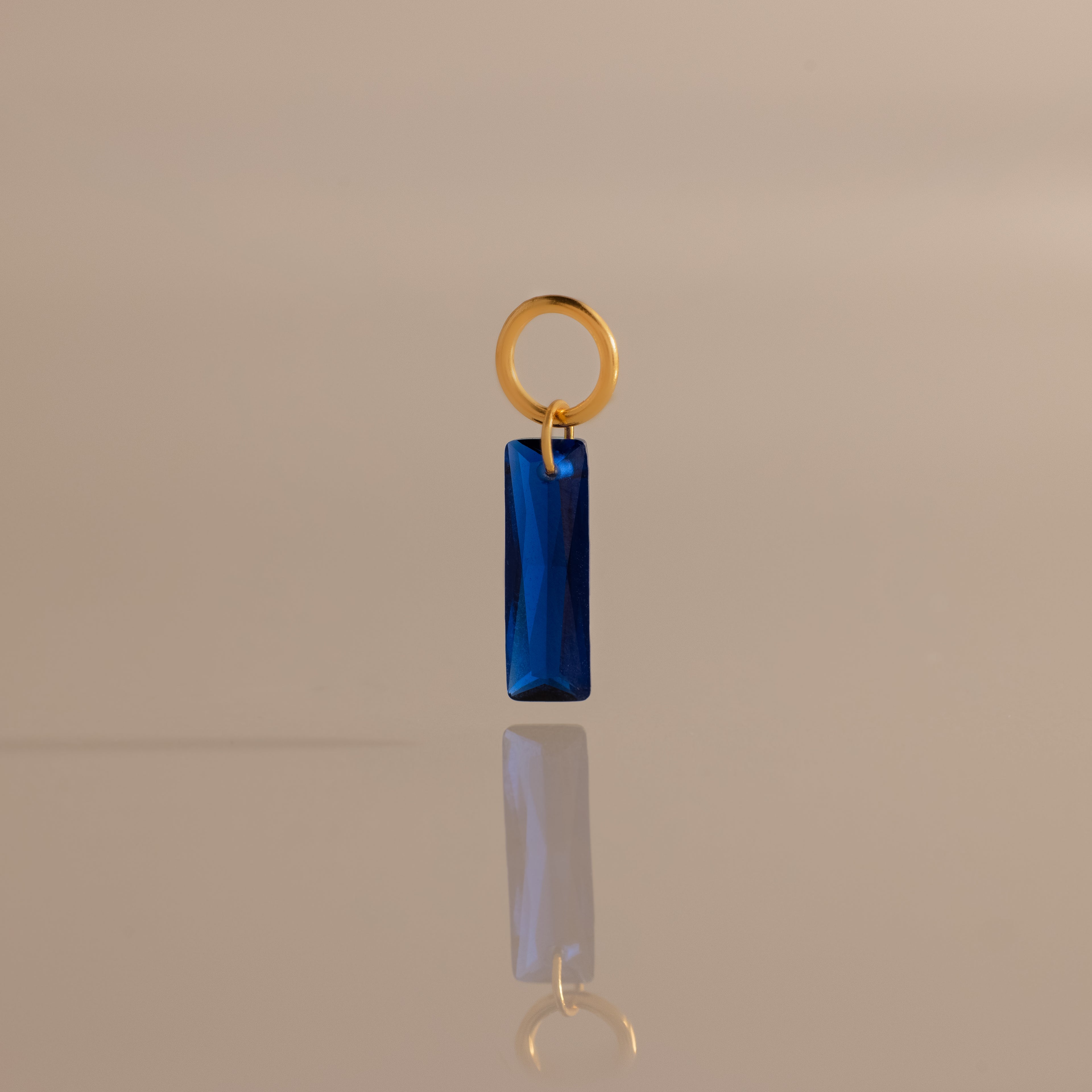 Skinny Baguette Sapphire Charm