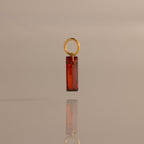 Skinny Baguette Garnet Charm