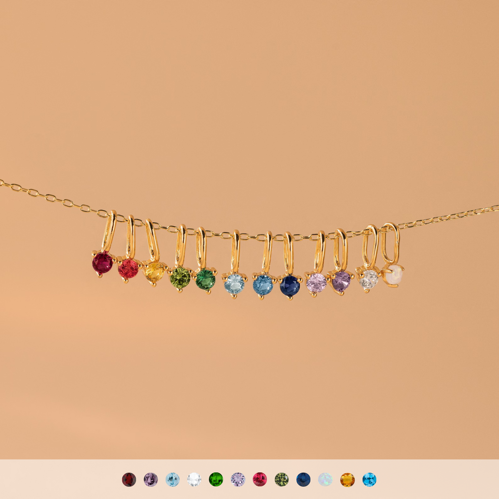 Dainty Blue Zircon Charm