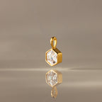 Hexagon Diamond Charm