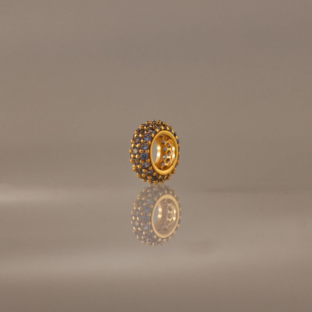 Pave Blue Zircon Charm Spacer