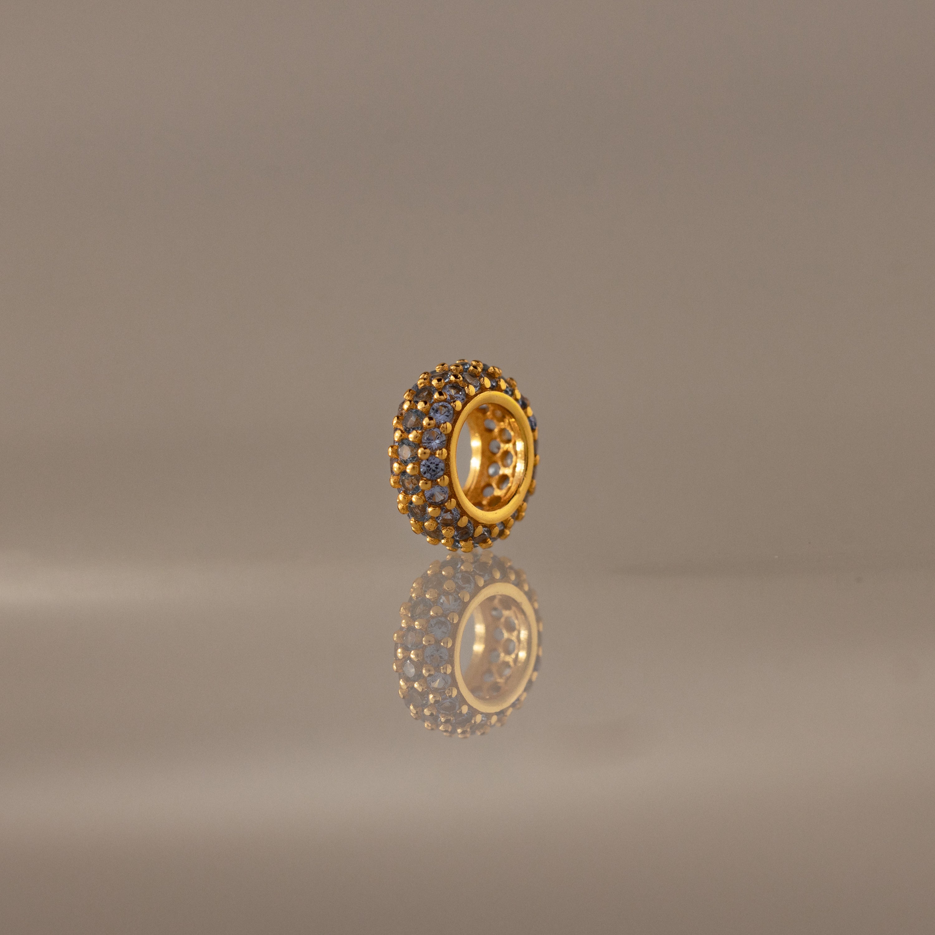 Pave Blue Zircon Charm Spacer
