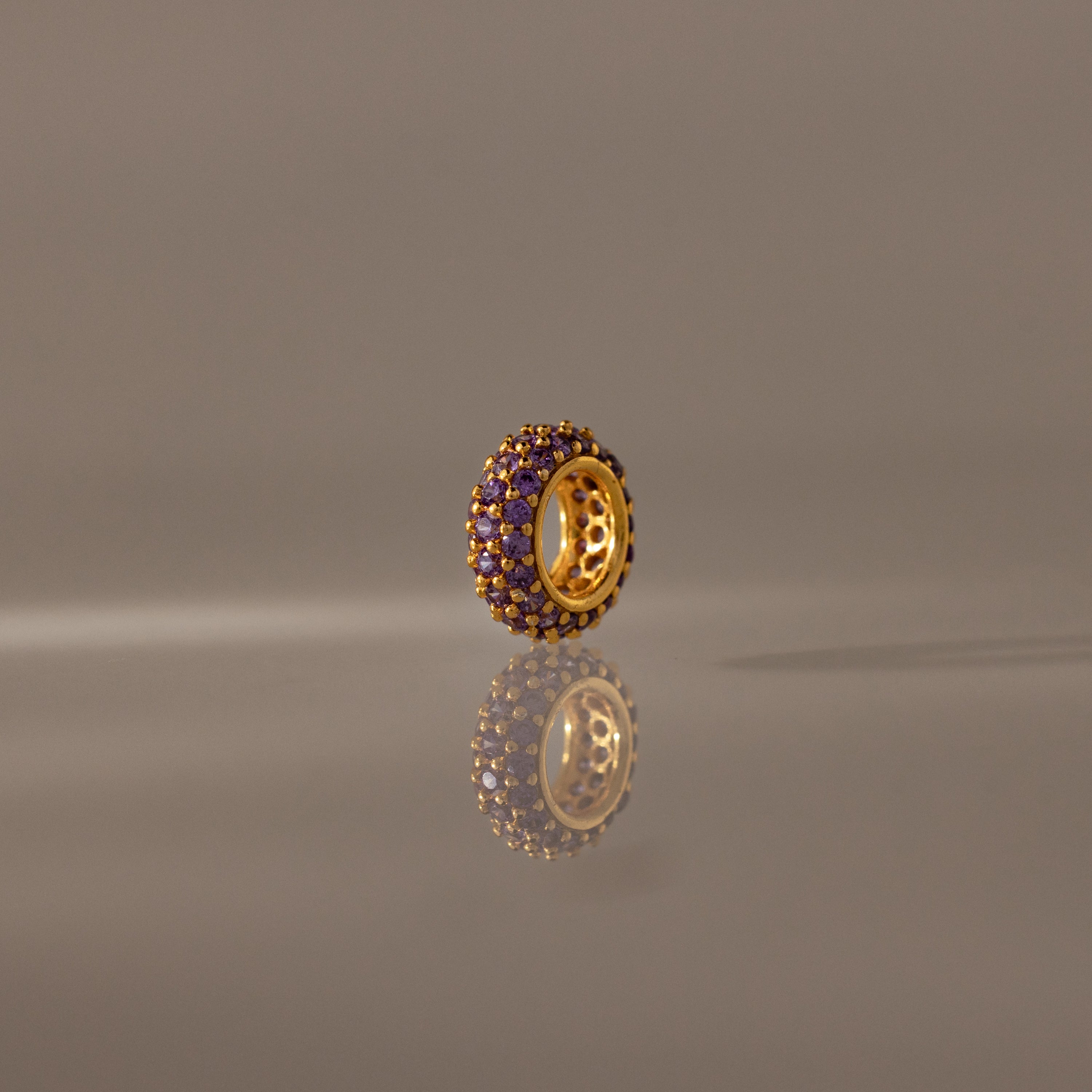 Pave Amethyst Charm Spacer
