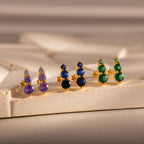 Ombre Amethyst Flatback Studs