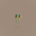 Emerald Marquise  Drop Studs