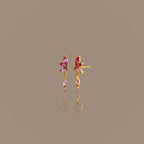Pink Tourmaline Marquise Drop Studs