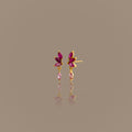 Ruby Marquise Drop Studs