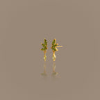 Peridot Marquise Drop Studs