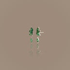 Emerald Marquise  Drop Studs