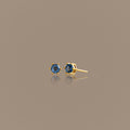 Hexagon Blue Zircon Studs