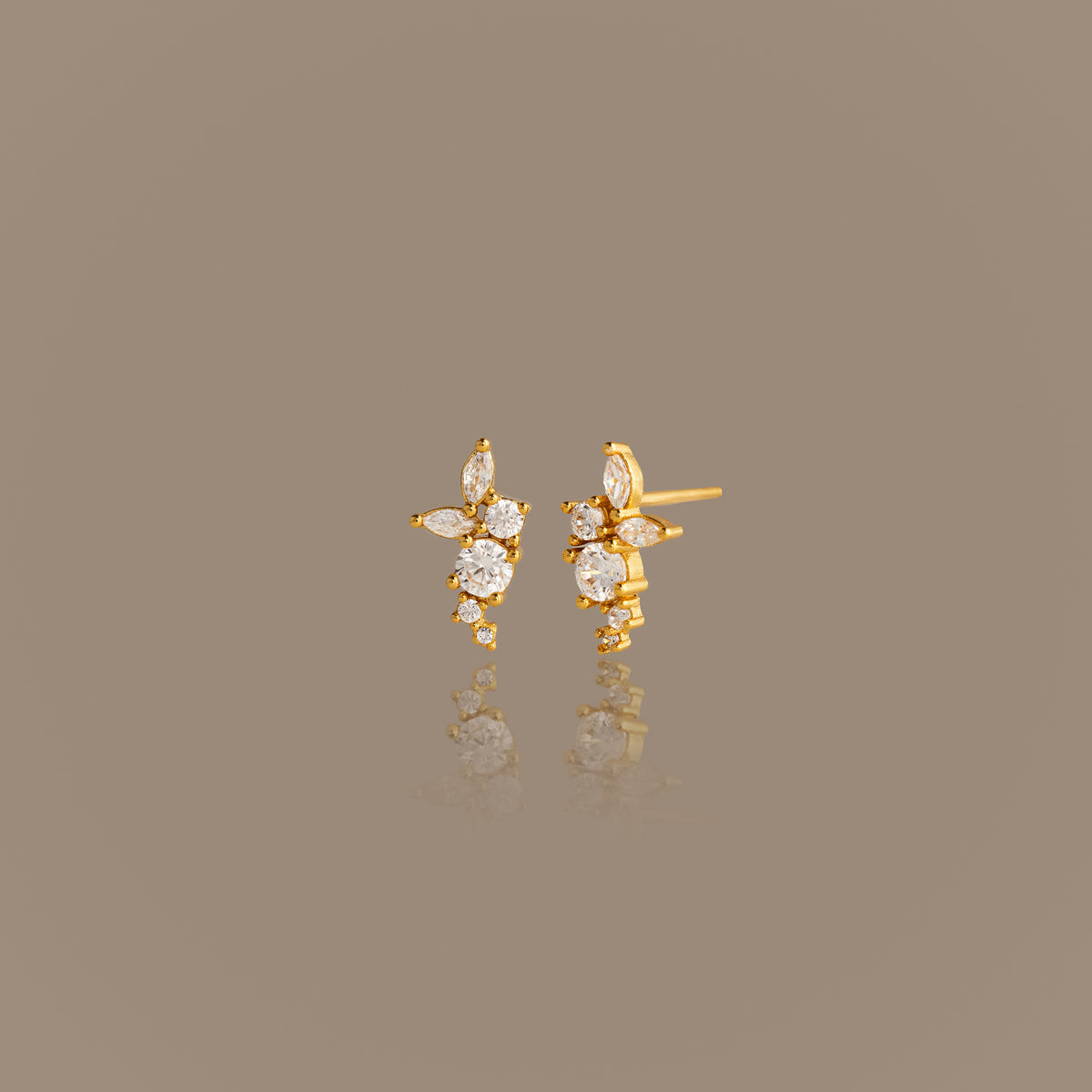 Ombre Cluster Diamond Studs