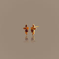 Ombre Cluster Garnet Studs