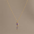 Alexandrite Blossom Charm Necklace