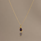 Amethyst Blossom Charm Necklace