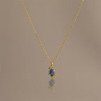 Aquamarine Blossom Charm Necklace