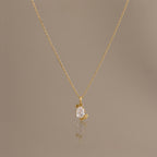 Diamond Blossom Charm Necklace