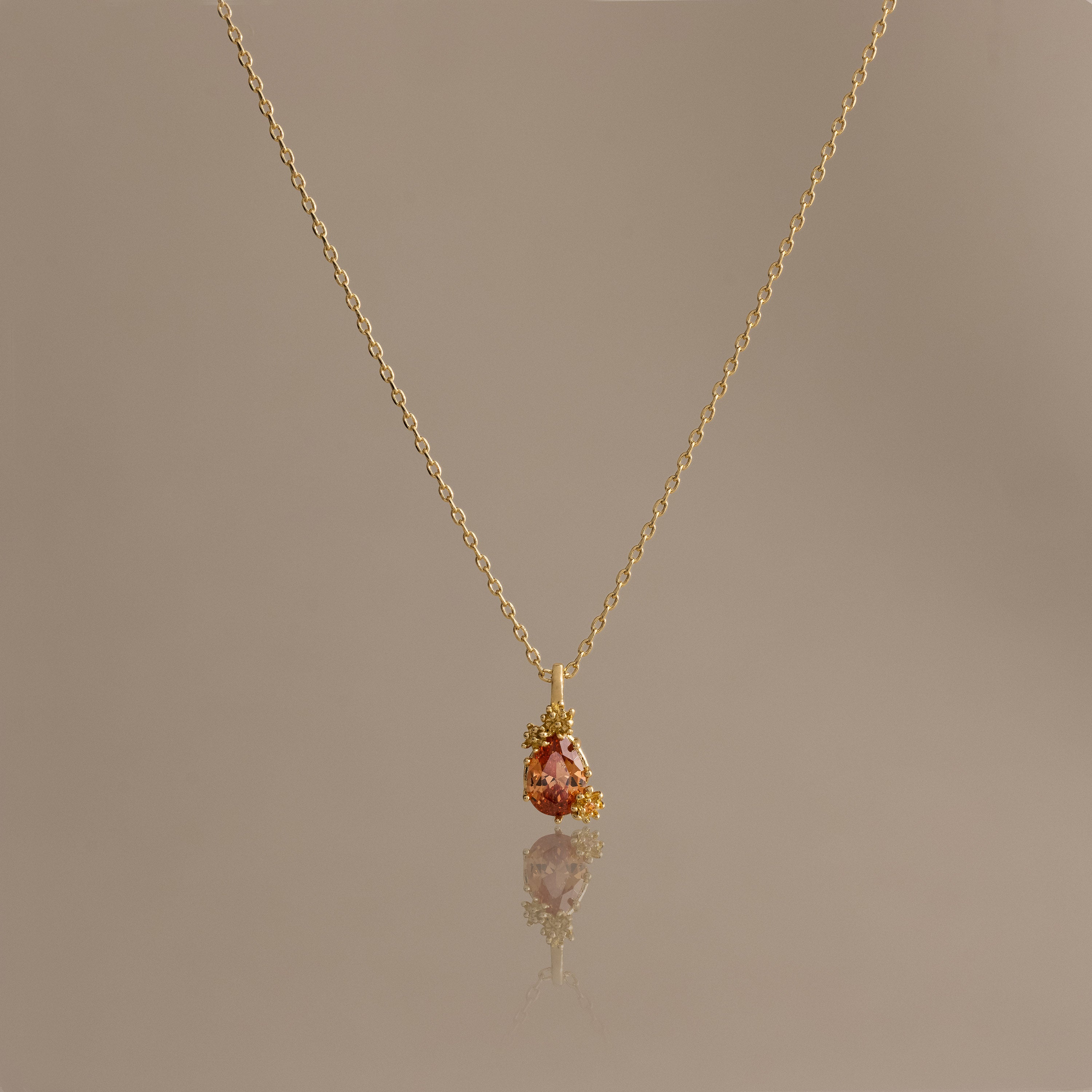 Topaz Blossom Charm Necklace