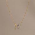 Mixed Metal Diamond Flower Necklace