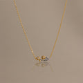 Mixed Metal Pink Tourmaline Flower Necklace