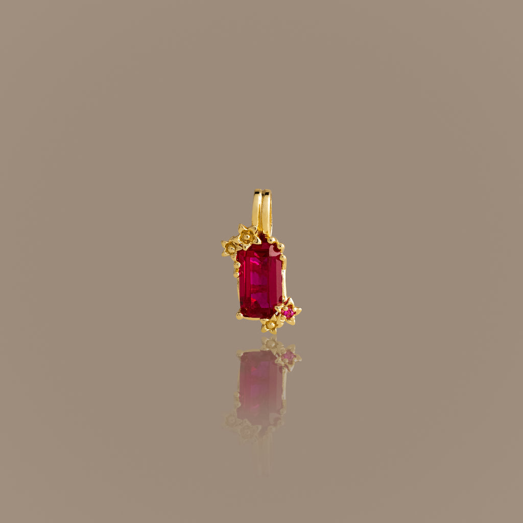 Floral Ruby Charm