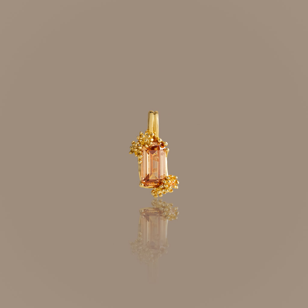 Floral Topaz Charm